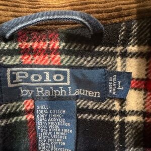 Ralph Lauren Navy Jacket with Brown Collar